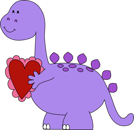 Valentineu0027s Day Dinosaur  - Clipart Valentines