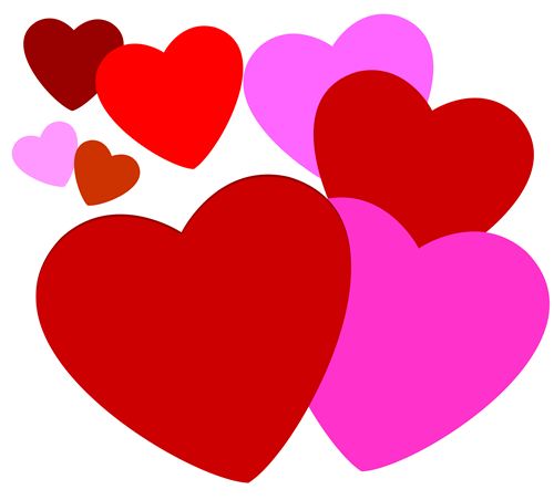 Valentines Day Hearts - Royal - Free Valentines Day Clip Art