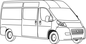 Van Outline Clip Art - Clip Art Van