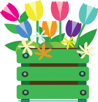 Variety Spring Clipart With Flowers Butterfly Clipart Size: 177 Kb