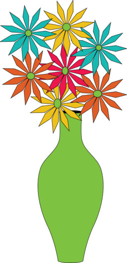 Vase Of Flowers Clipart .