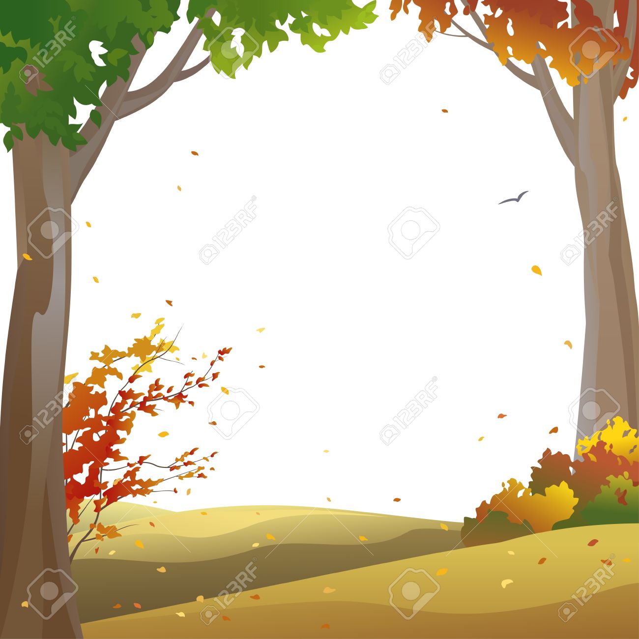 Vector background with autumn .