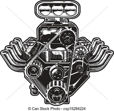 Racing engine - Hand-drawn Ra