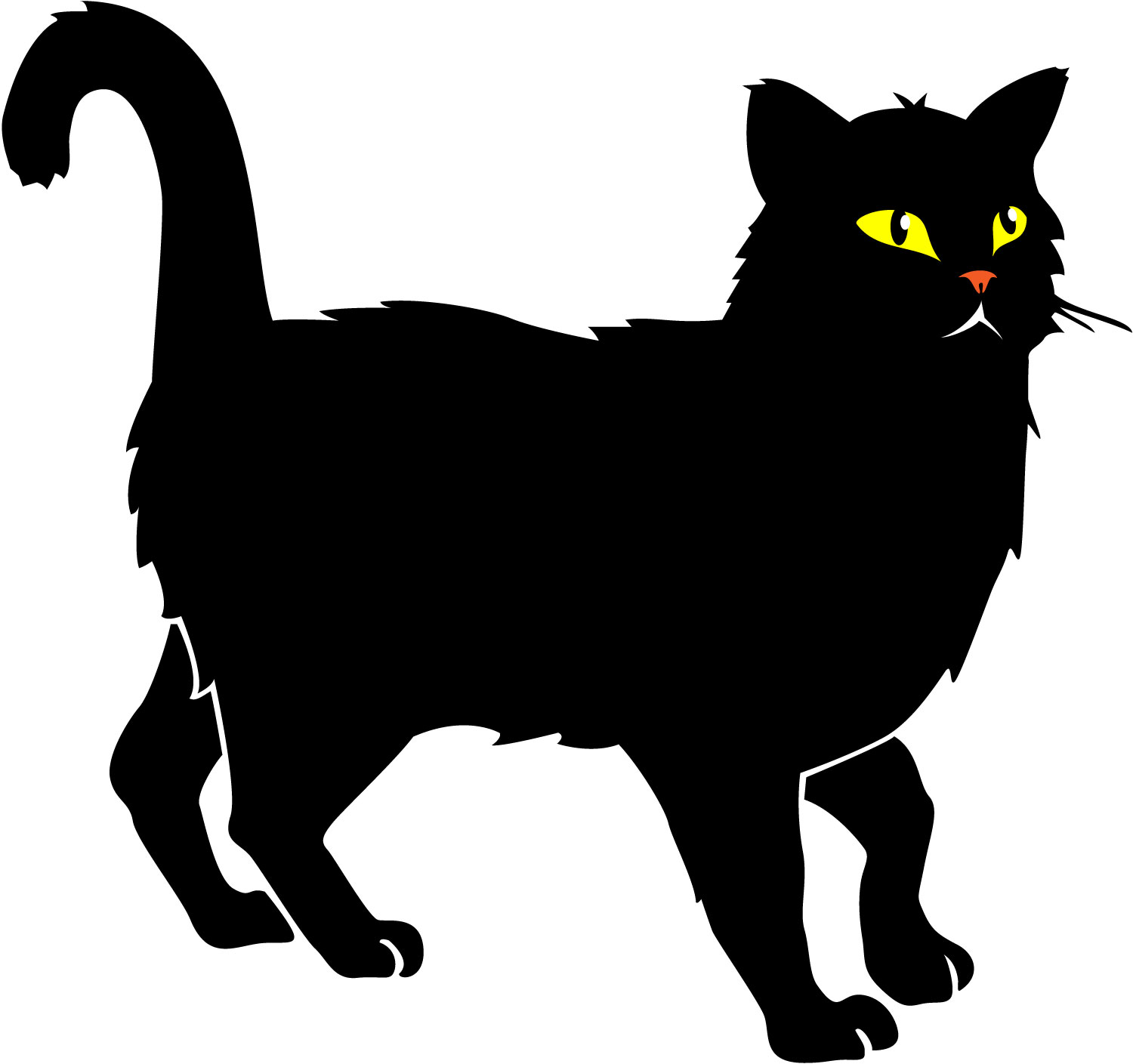 vector cat clipart library black clip art