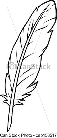 Vector Clip Art Of Feather .
