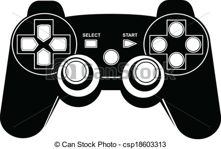 Vector Clip Art Of Game Pad .