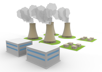 Vector clip art of nuclear po - Power Plant Clipart