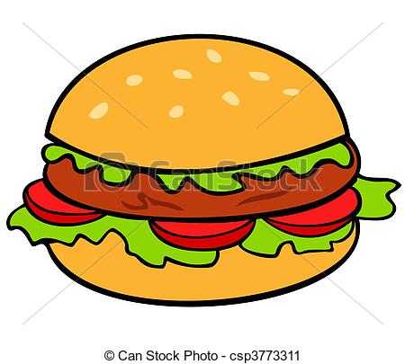 Clip Art. hamburger with the 