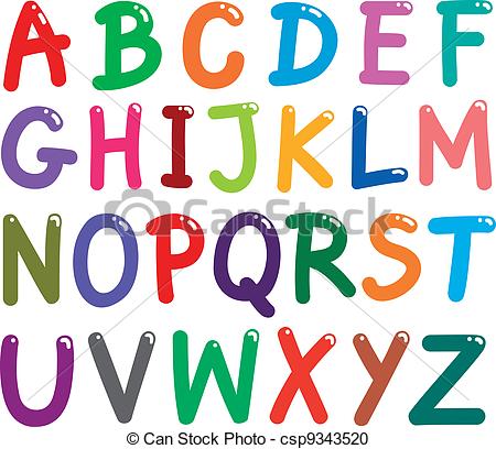 Vector Clipart Of Colorful Capital Letters Alphabet Illustration Of