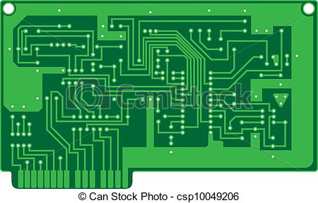 Vector Clipartby majcot2/178; Printed Circuit Board - Vector illustration of a printed.