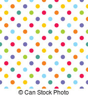 Vector colorful polka dots pattern - Seamless vector pattern.