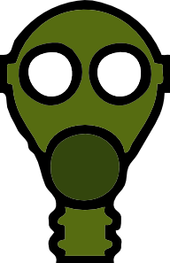 Person Wearing Gas Mask Vecto