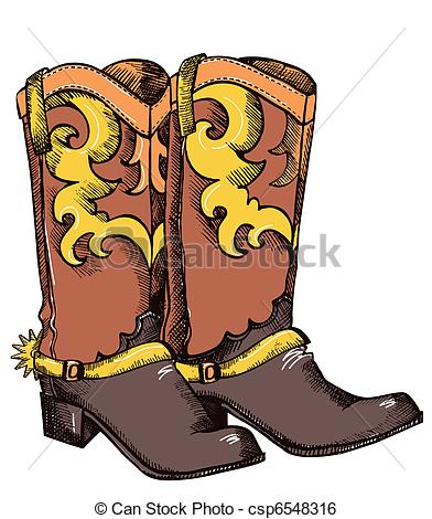 Vector graphic image - Cowboy boots .Vector.