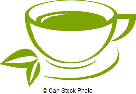 ... Vector icon of green tea cup