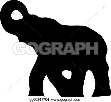 Vector Illustration - Elephan - Elephant Silhouette Clip Art