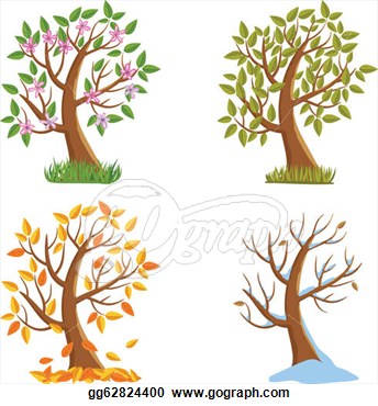 Vector Illustration Four Seas - Season Clipart