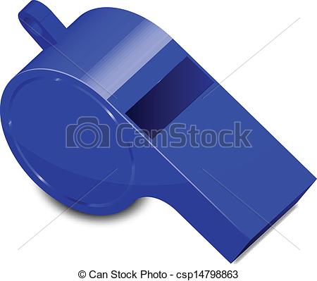 ... Vector illustration of blue whistle