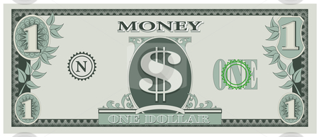 Vector Illustration Of Game D - Dollar Bill Clip Art