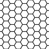 Vector illustration of honeycomb u0026middot; Seamless black honeycomb pattern over white