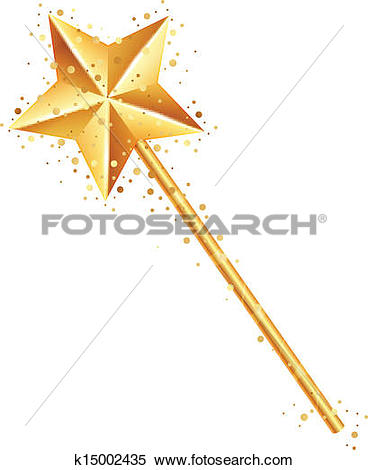 Vector illustration of magic wand