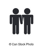 Vector illustration of single isolated gay icon