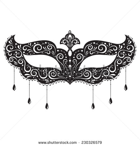 Vector illustration of the masquerades mask isolated on white background.