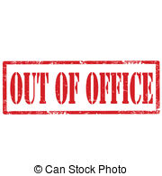 Vector illustration Vector Clipartby designfgb0/948; Out Of Office-stamp -  Grunge rubber stamp with text Out Of..