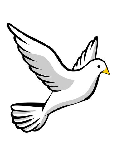 Vector image of a flying dove