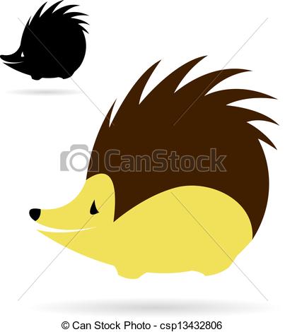 ... Vector image of an porcupine on white background