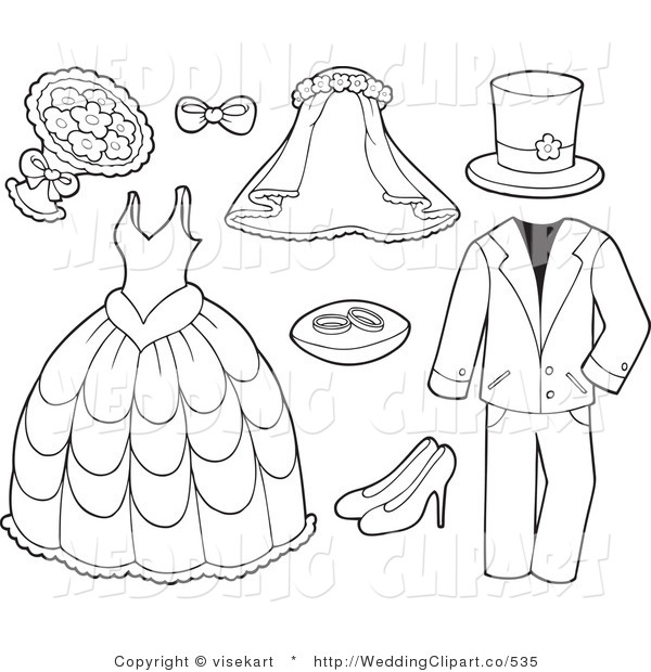 Vector Marriage Clipart of .