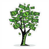 ... vector money tree ... - Money Tree Clipart