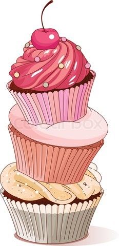 Vector of u0026#39;Pyramid of cupcakesu0026#39;