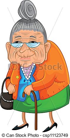 Vector - old lady - Old Lady Clip Art