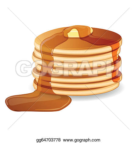 Stack of pancakes clipart - C