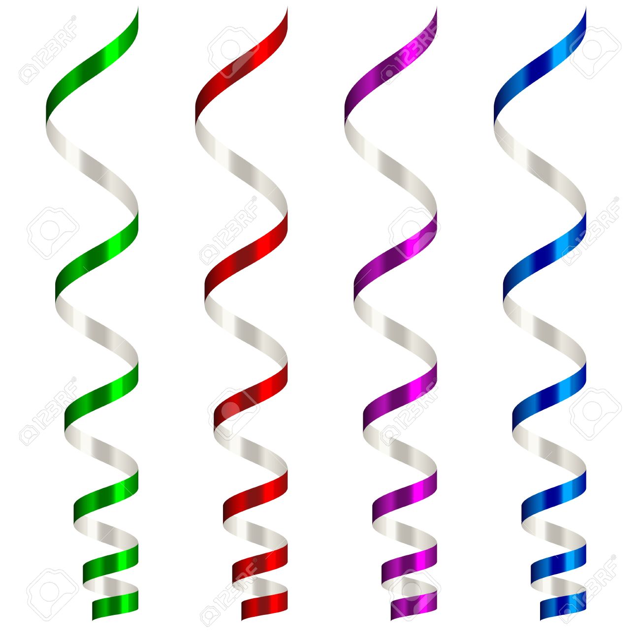 vector party streamers Stock .