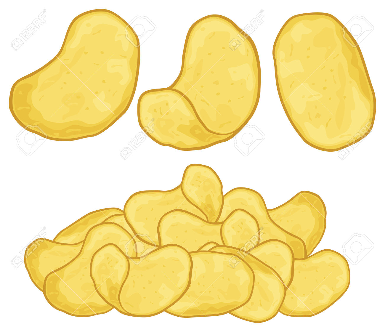 Vector - potato chips potato .
