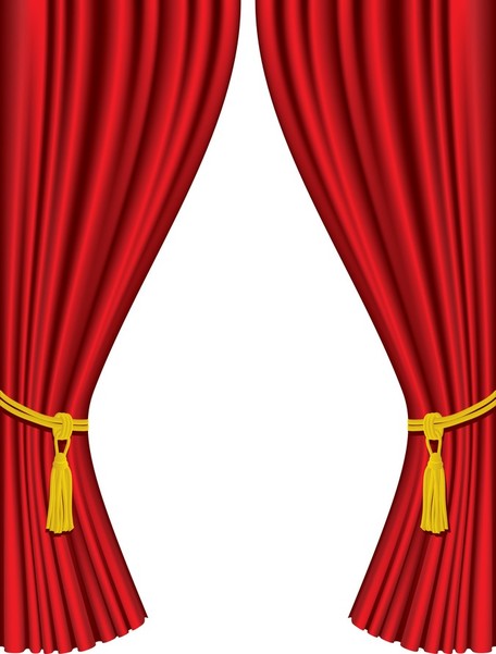 corner curtains clip art