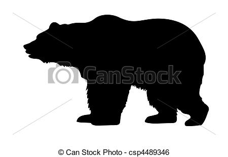 vector silhouette bear isolat - Black Bear Clip Art