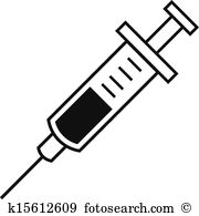 Vector Syringe Icon - Vaccine Clipart