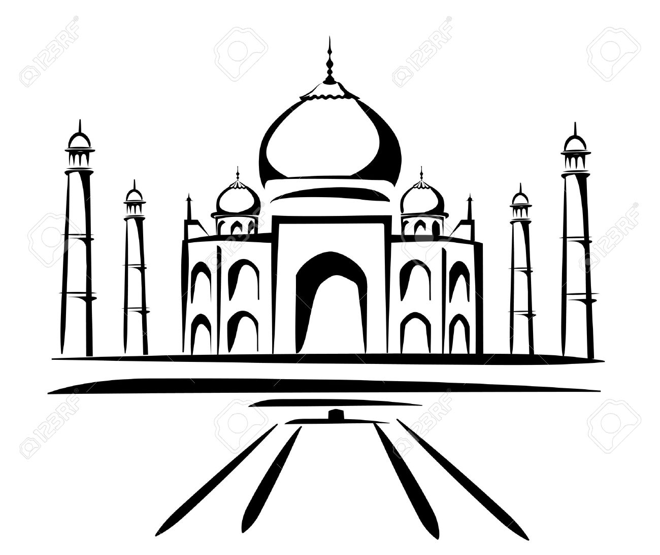 ... Front View of Taj Mahal -