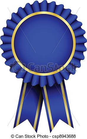 Vector Vector Blue Badge With Ribbon Stock Illustration Royalty