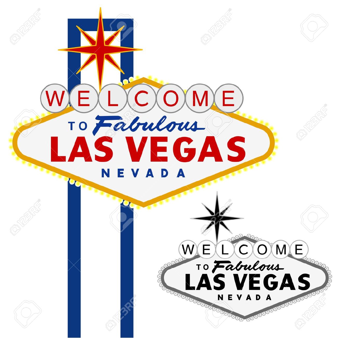 Vector - vector Las Vegas sign .