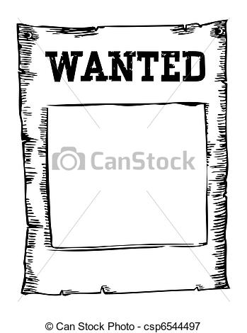 Vector - Vector wanted poster image on white