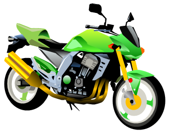 Vector Vehicle Clip Art Free  - Motorcycle Clipart Free