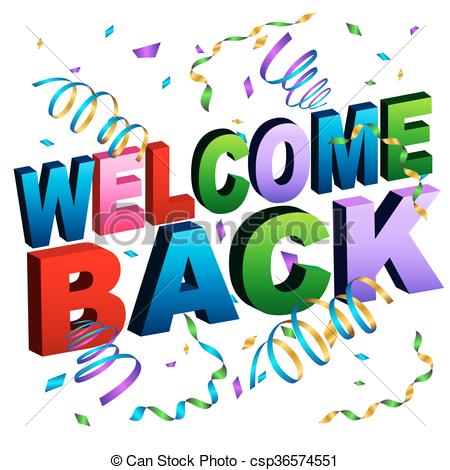 Vector - Welcome Back Message - Welcome Back Clip Art