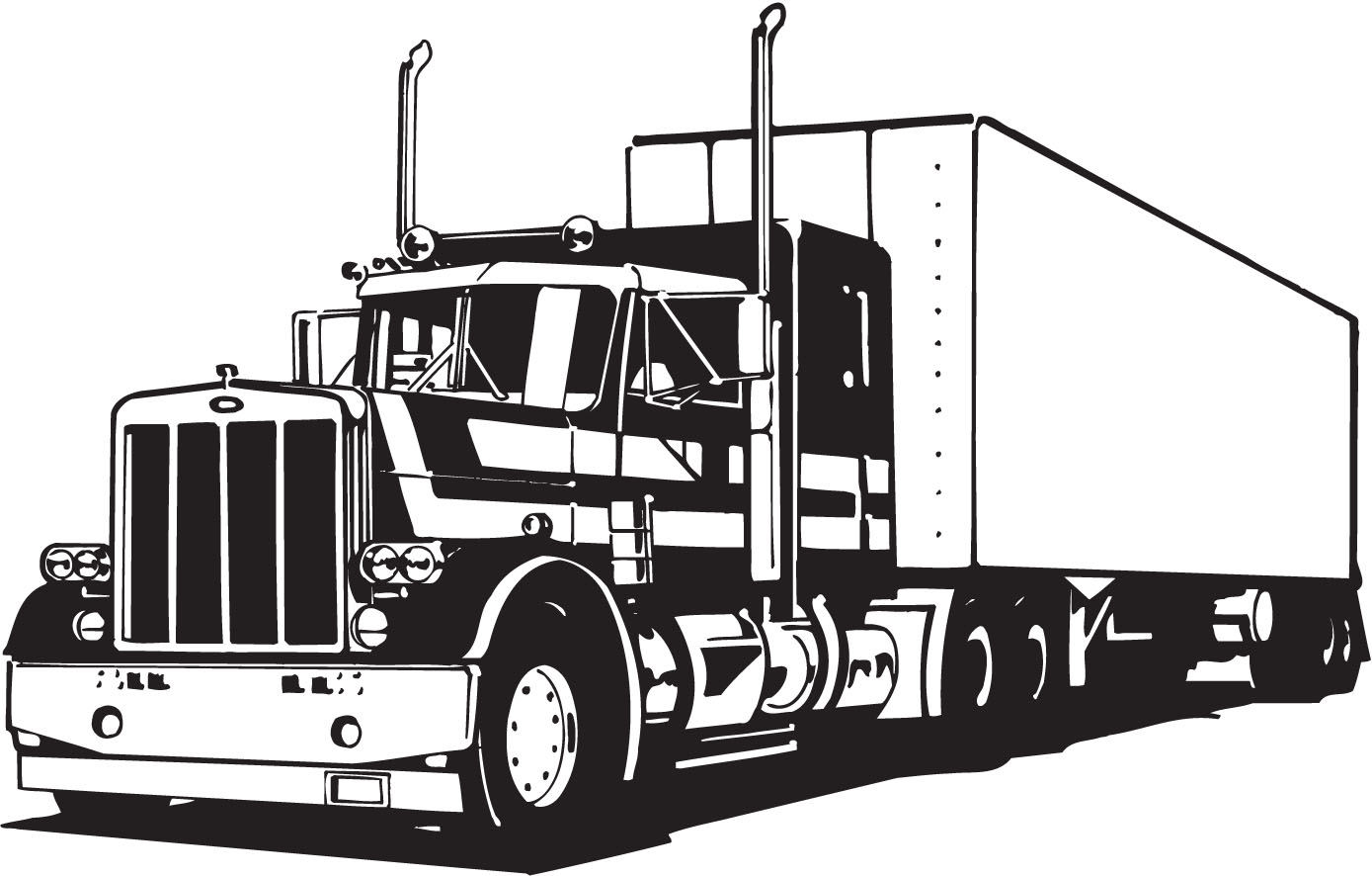 Vectorian Art Truck Lineart Vectorfree Download Free Download Vector