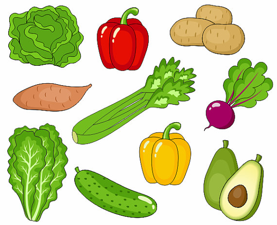 Vegetables Clip Art, Cute Veg - Clipart Of Vegetables