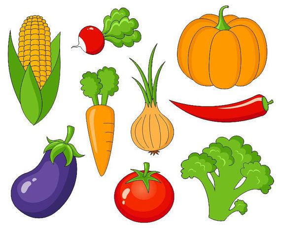 Vegetables clipart digital ve