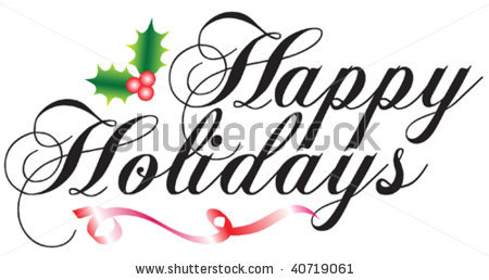 Happy holidays clip art cip m