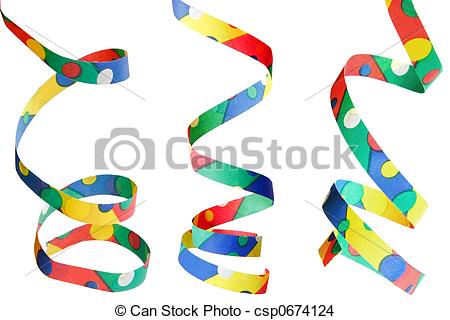 Vertical Banners Clipartby Keo54/2,943; Party Streamers Isolated - Isolated  party streamers with.